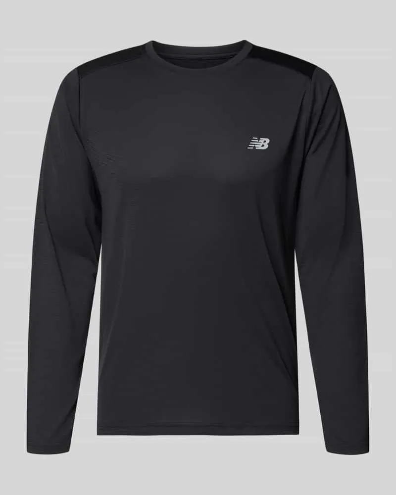 New Balance Funktionsshirt mit Rundhalsausschnitt und Logo Black