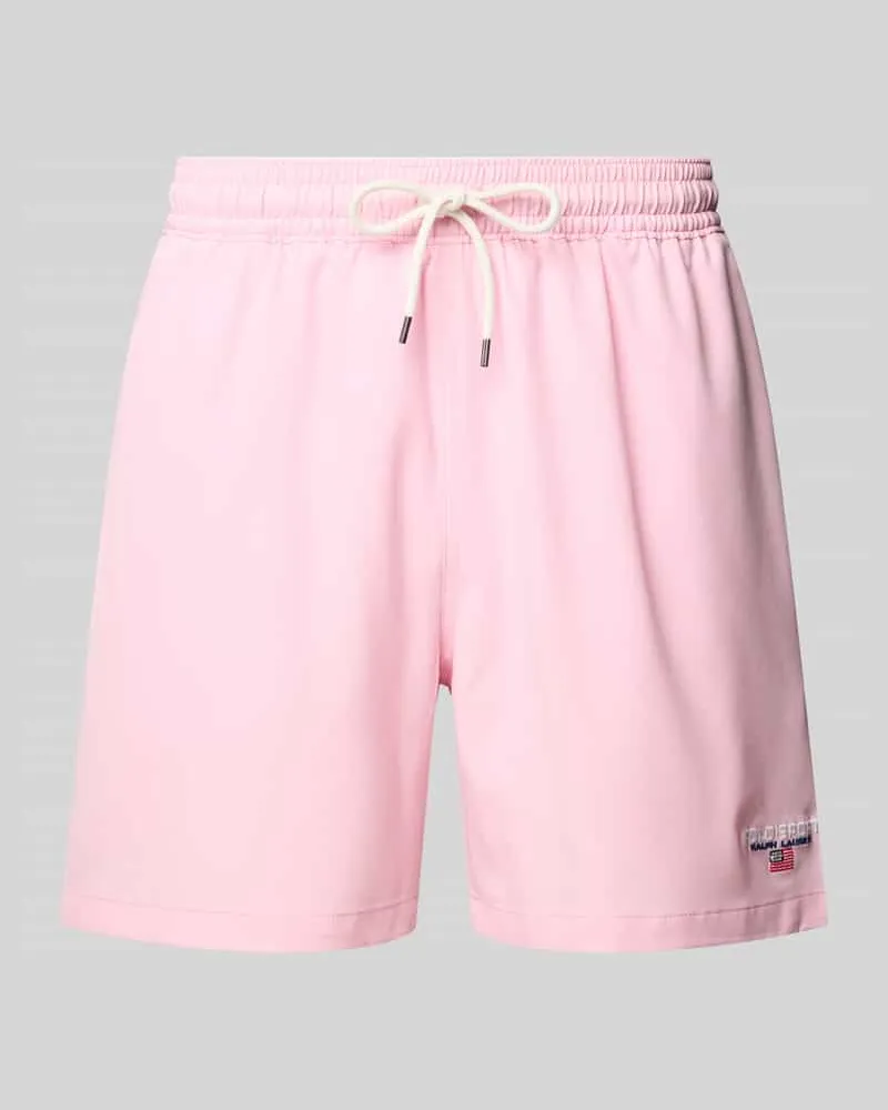 Ralph Lauren Relaxed Fit Badeshorts mit Label-Stitching Modell 'TRAVLER 
