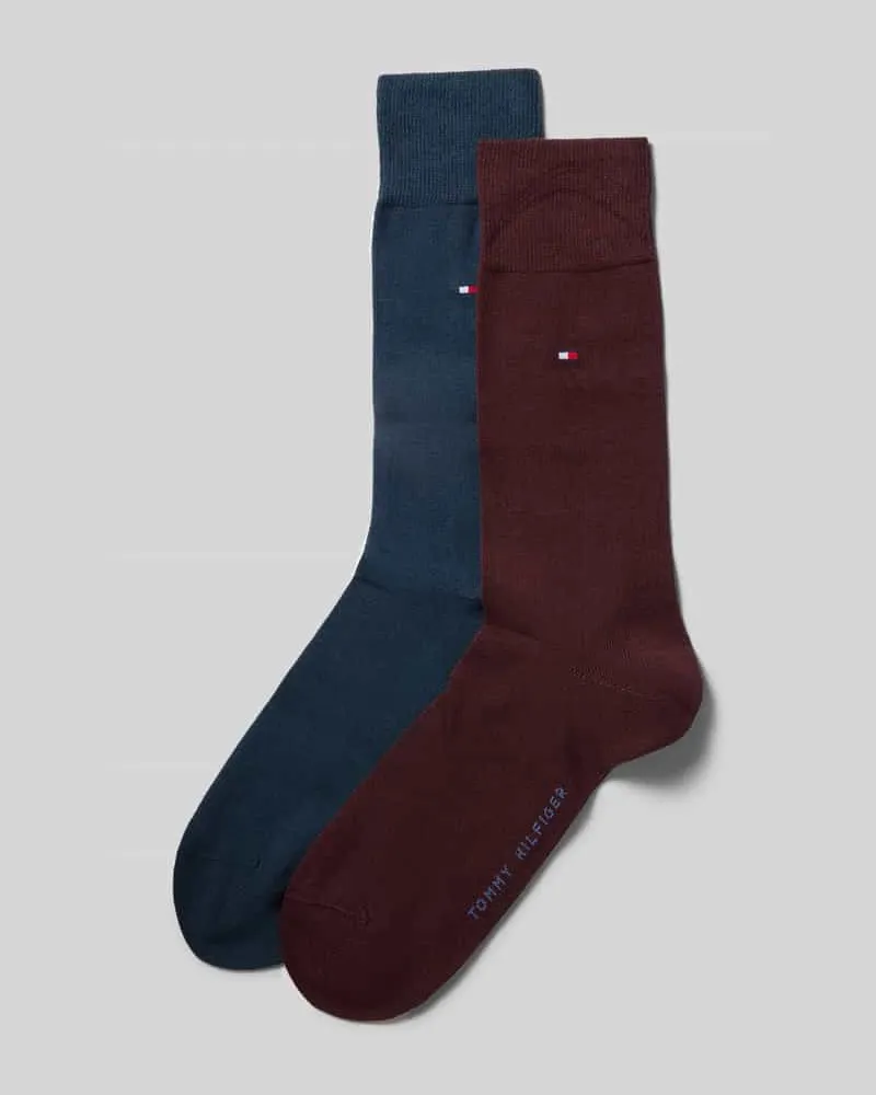 Tommy Hilfiger Socken aus Baumwoll-Mix im 2er-Pack Dunkelrot