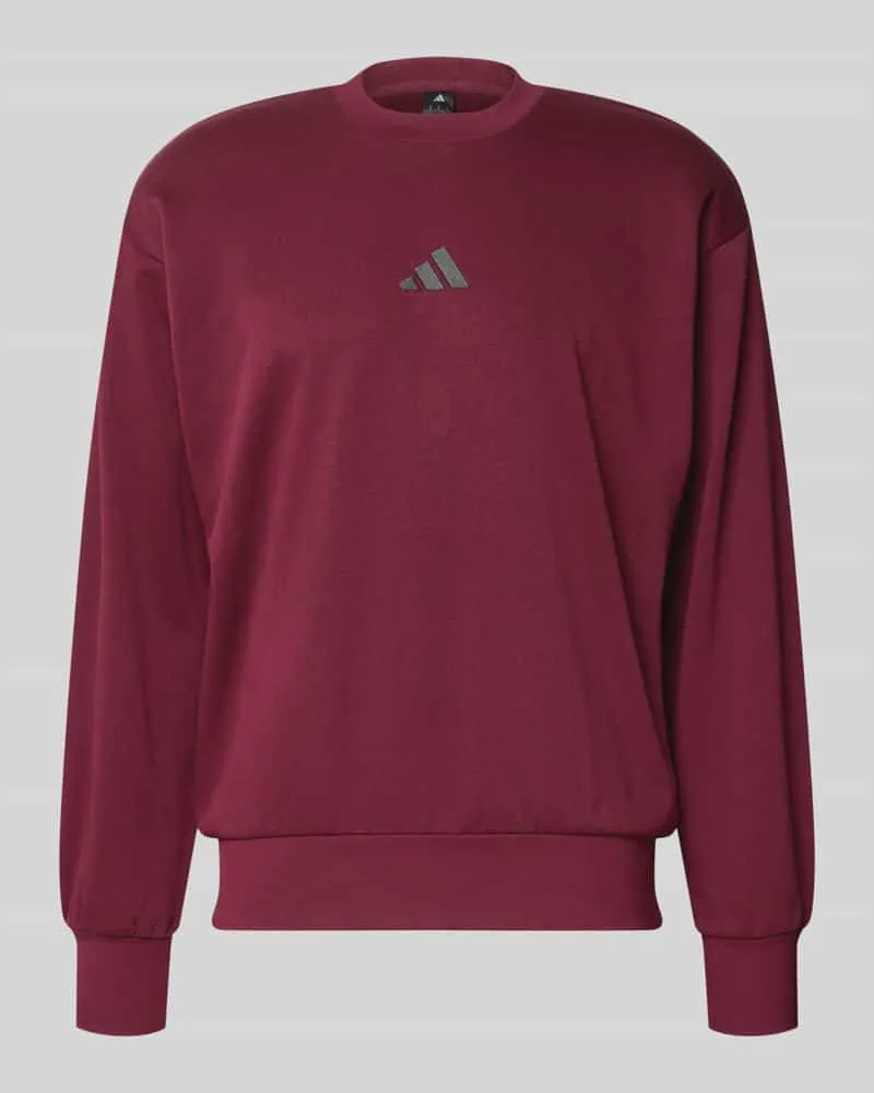adidas Regular Fit Sweatshirt aus Baumwoll-Mix Modell 'FEELCOZY Dunkelrot