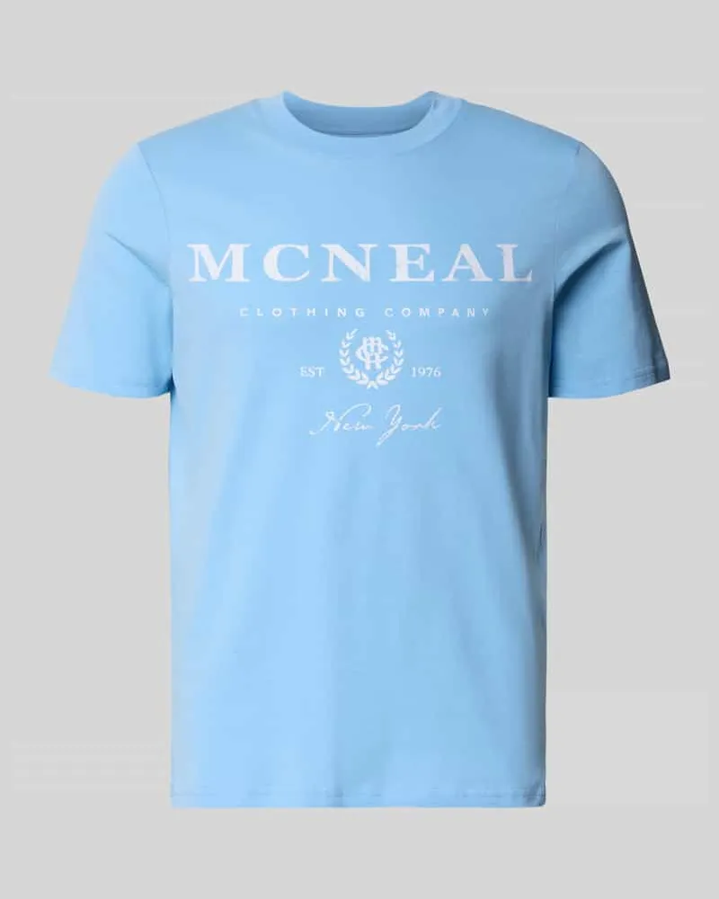 McNeal T-Shirt mit Label-Print und Rundhalsausschnitt Sky