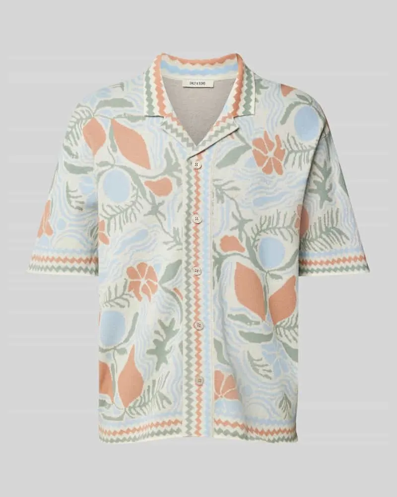 Only & Sons Relaxed Fit Freizeithemd mit Resortkragen Modell 'DUKE 