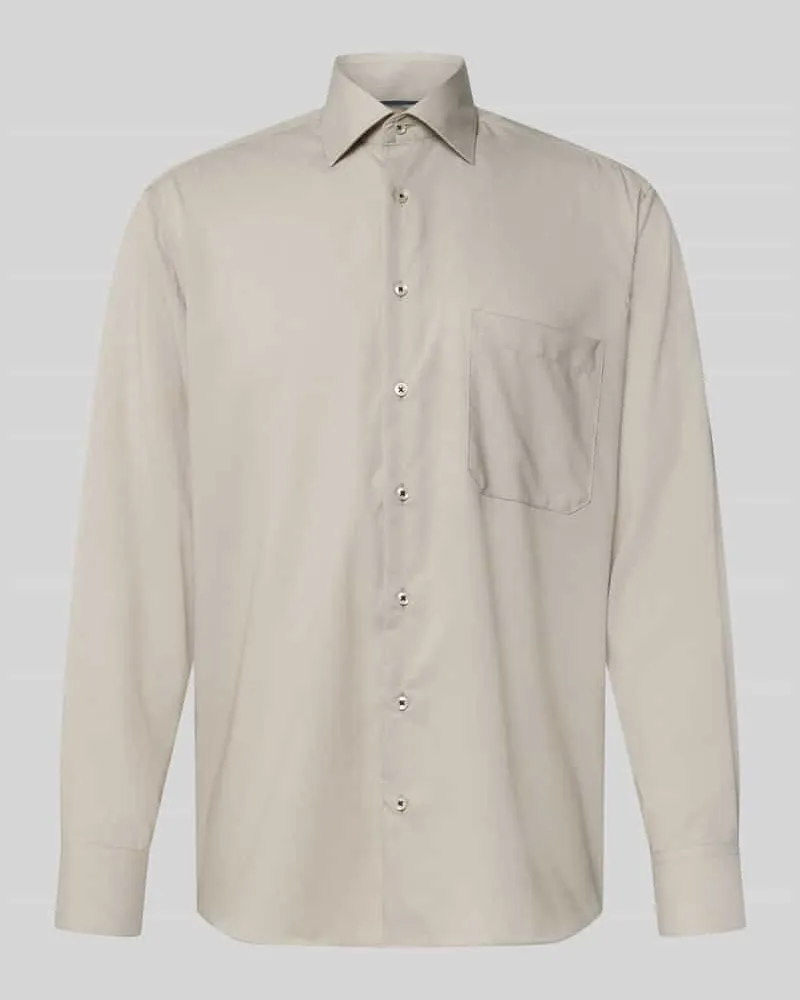 Eterna Comfort Fit Business-Hemd mit Kentkragen Sand