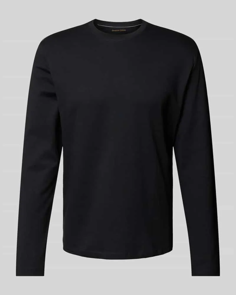 Christian Berg Longsleeve aus reiner Baumwolle Black