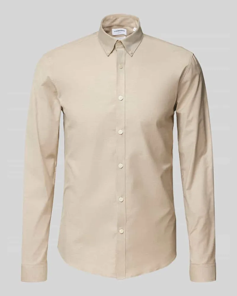 Lindbergh Slim Fit Freizeithemd mit Knopfleiste Modell 'Oxford 