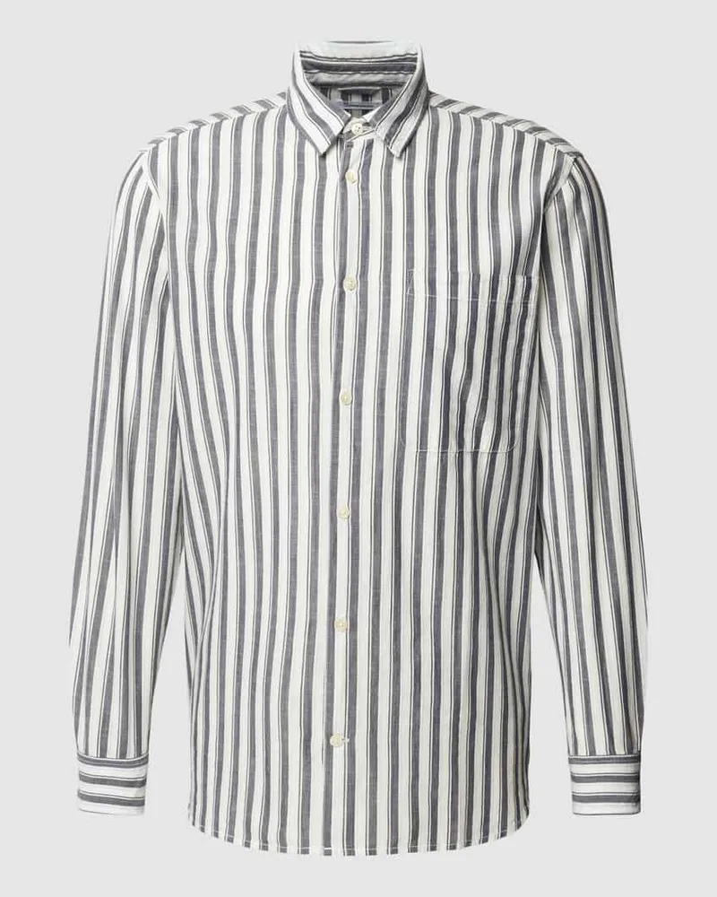Knowledge Cotton Apparel Regular Fit Freizeithemd mit Knopfleiste 
