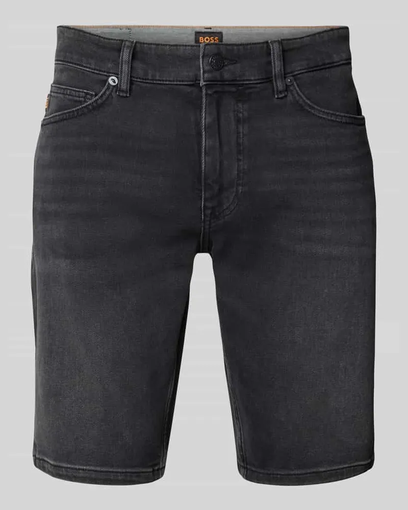 HUGO BOSS Slim Fit Jeansshorts mit Eingrifftaschen Modell 'Delaware 