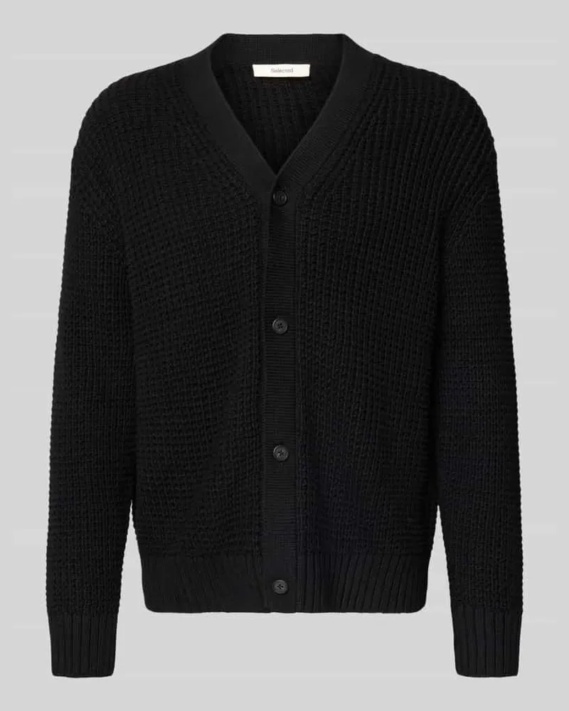 Selected Homme Regular Fit Strickjacke aus reiner Baumwolle Modell 'DERECK 