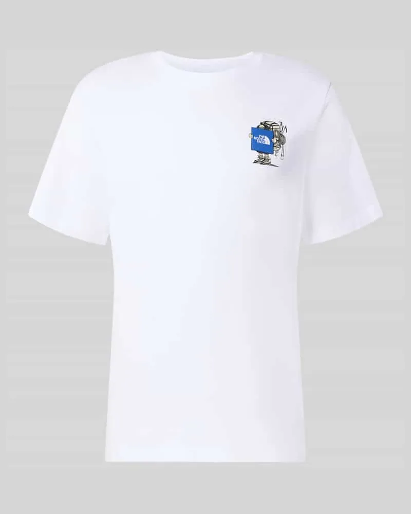 The North Face T-Shirt aus reiner Baumwolle Modell 'Gear Up Get Out Weiss