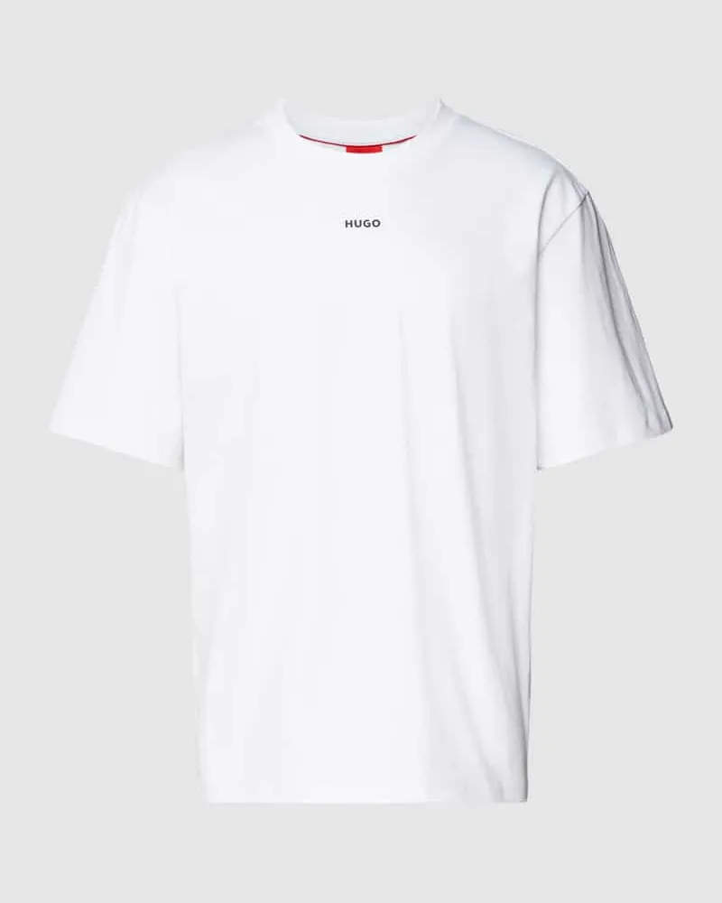 HUGO BOSS T-Shirt mit regulärem Schnitt und Label-Print 