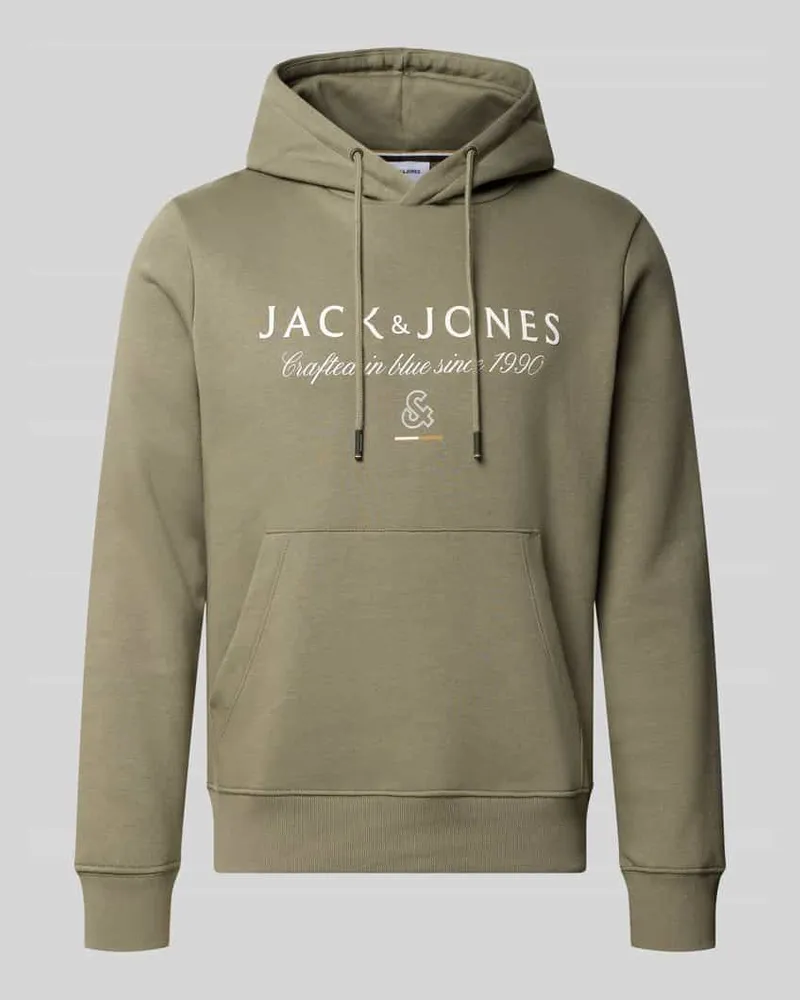 Jack & Jones Relaxed Fit Hoodie aus Baumwoll-Mix Modell 'KYLE Beige