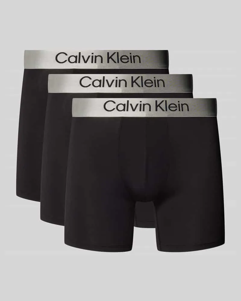 Calvin Klein Trunk mit elastischem Label-Bund im 3er-Pack Black