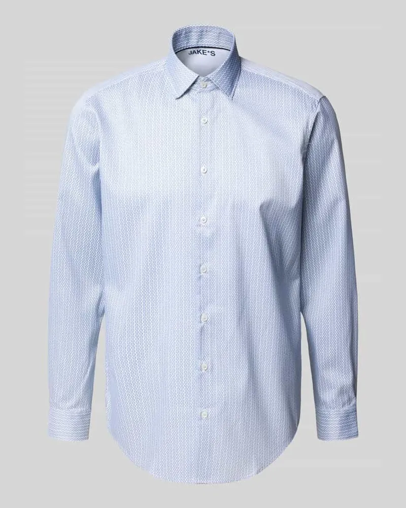JAKE*S Regular Fit Business-Hemd mit Kentkragen Weiss