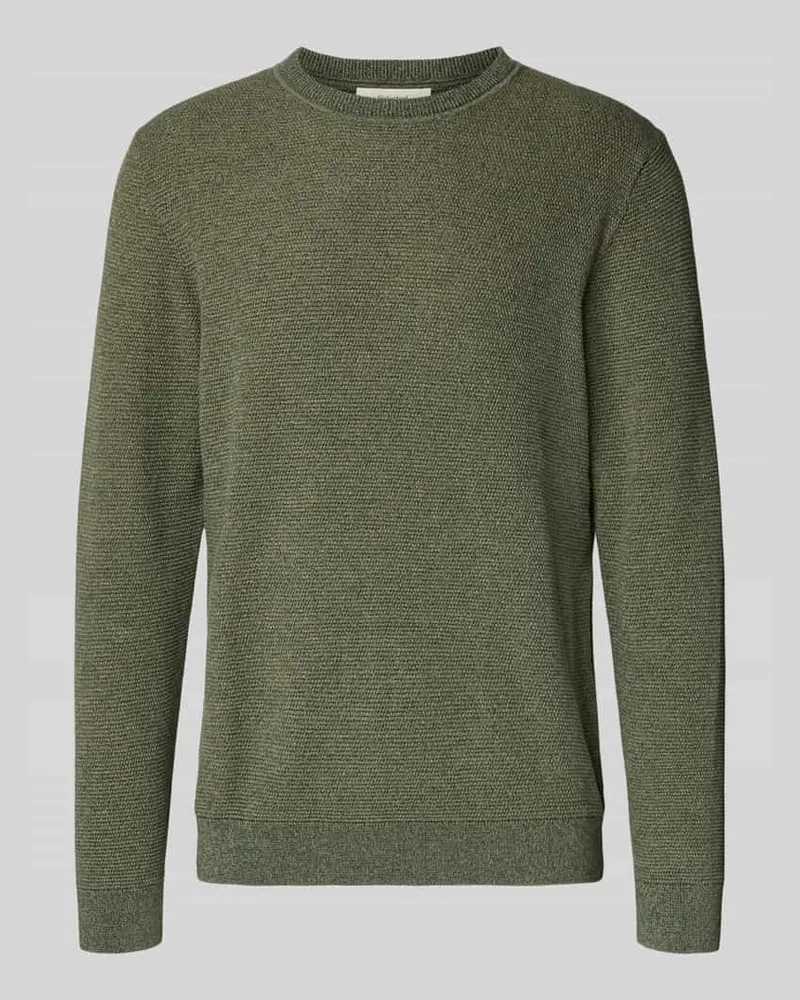 Selected Homme Regular Fit Pullover aus reiner Baumwolle Modell 'ROSS Oliv