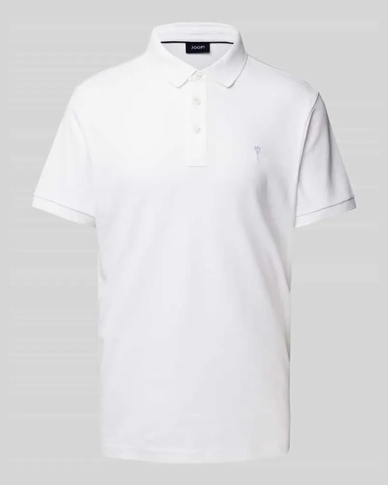 JOOP! Regular Fit Poloshirt mit Logo-Stitching Weiss