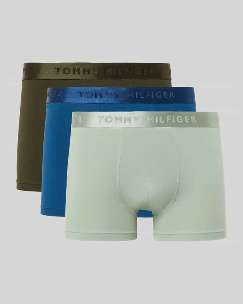 Tommy Hilfiger Slim Fit Trunks aus Modal-Mix im 3er-Pack Marine