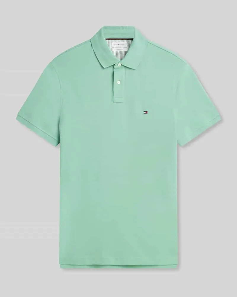 Tommy Hilfiger Regular Fit Poloshirt aus Baumwoll-Mix Hellgruen