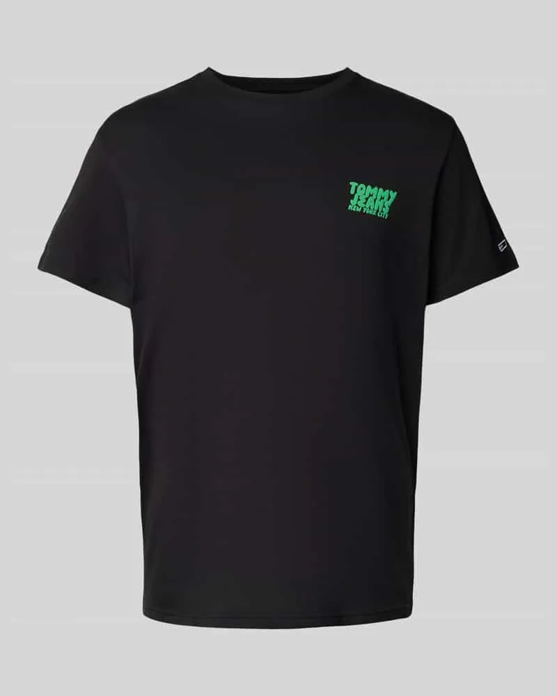 Tommy Hilfiger Regular Fit T-Shirt aus reiner Baumwolle mit Label-Schriftzug 