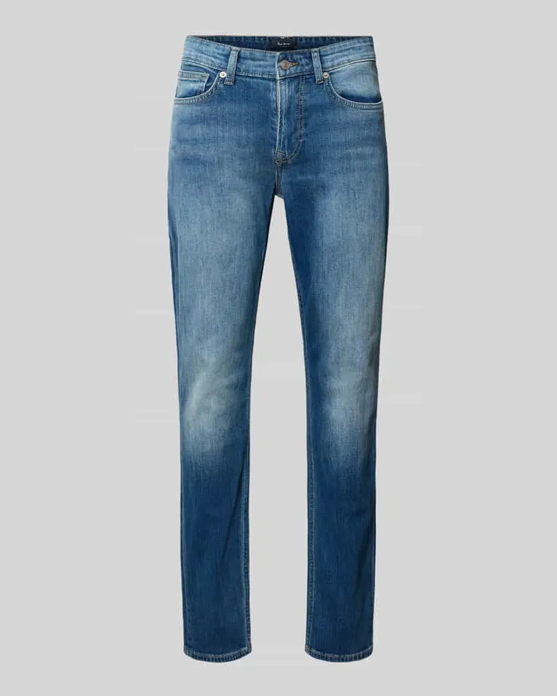 Pepe Jeans Slim Fit Jeans aus Baumwoll-Mix Modell 'Hatch Jeansblau