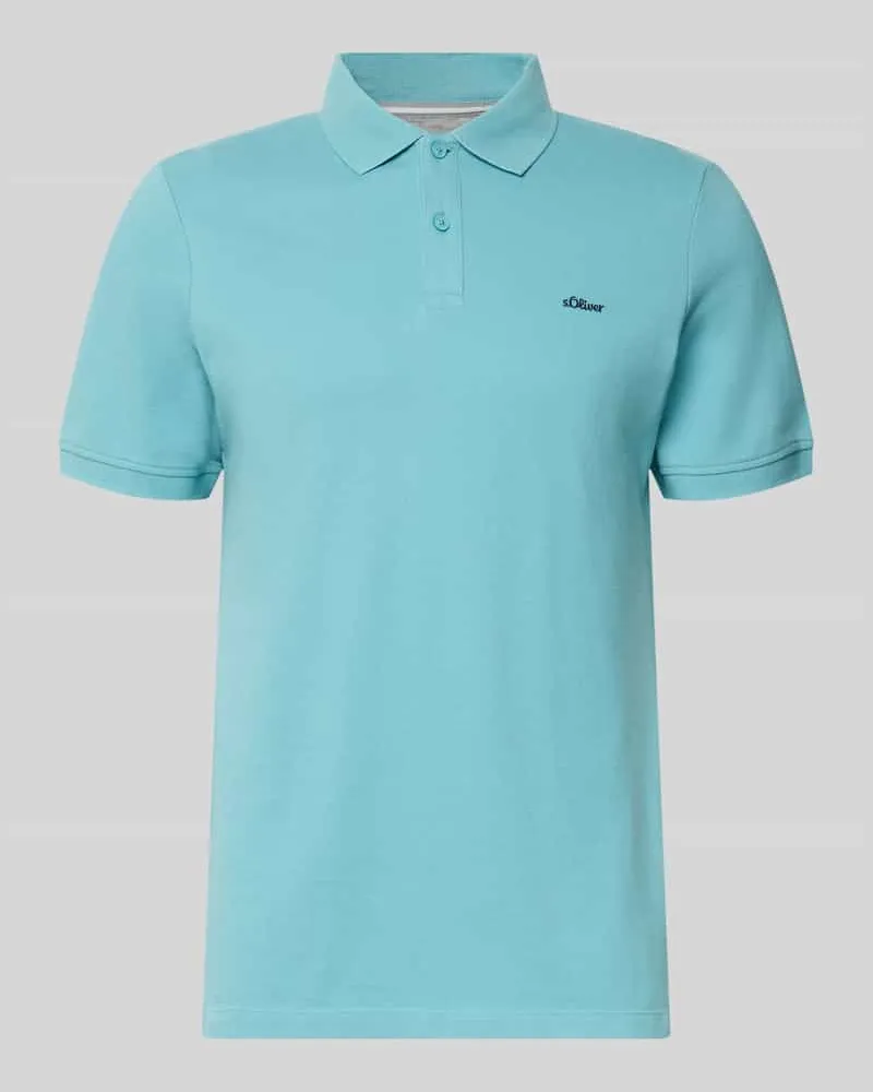 S.Oliver Regular Fit Poloshirt aus reiner Baumwolle Tuerkis