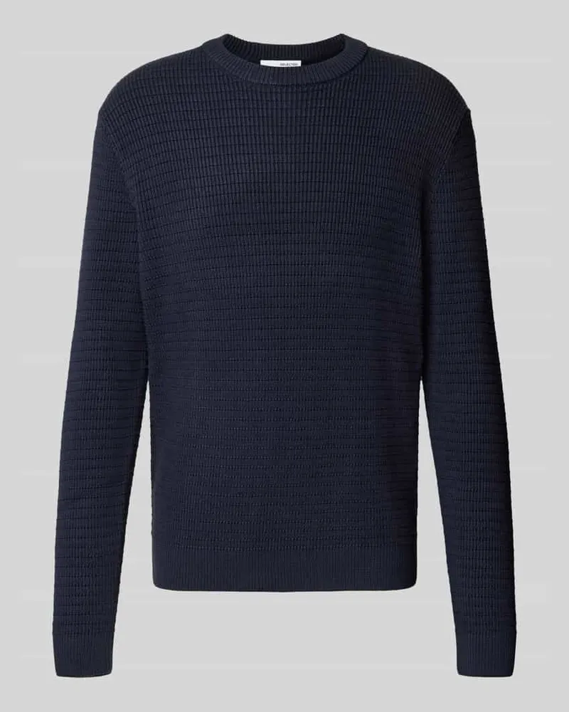 Selected Homme Regular Fit Strickpullover aus reiner Baumwolle 
