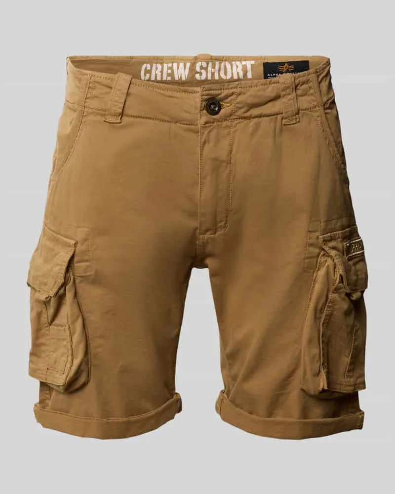Alpha Industries Shorts mit Cargotaschen Modell 'CREW SHORT Khaki