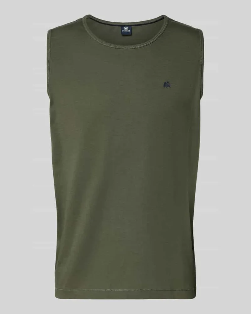 Lerros Tanktop mit Rundhalsausschnitt und Logo-Print Dunkelgruen