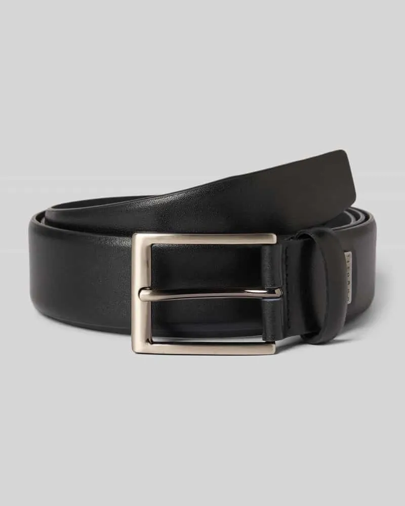 Bugatti Ledergürtel mit Dornschließe Black