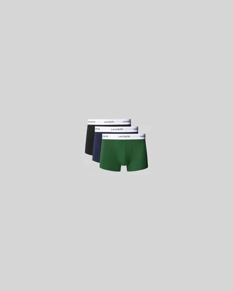 Lacoste Trunks mit elastischem Label-Bund im 3er-Pack