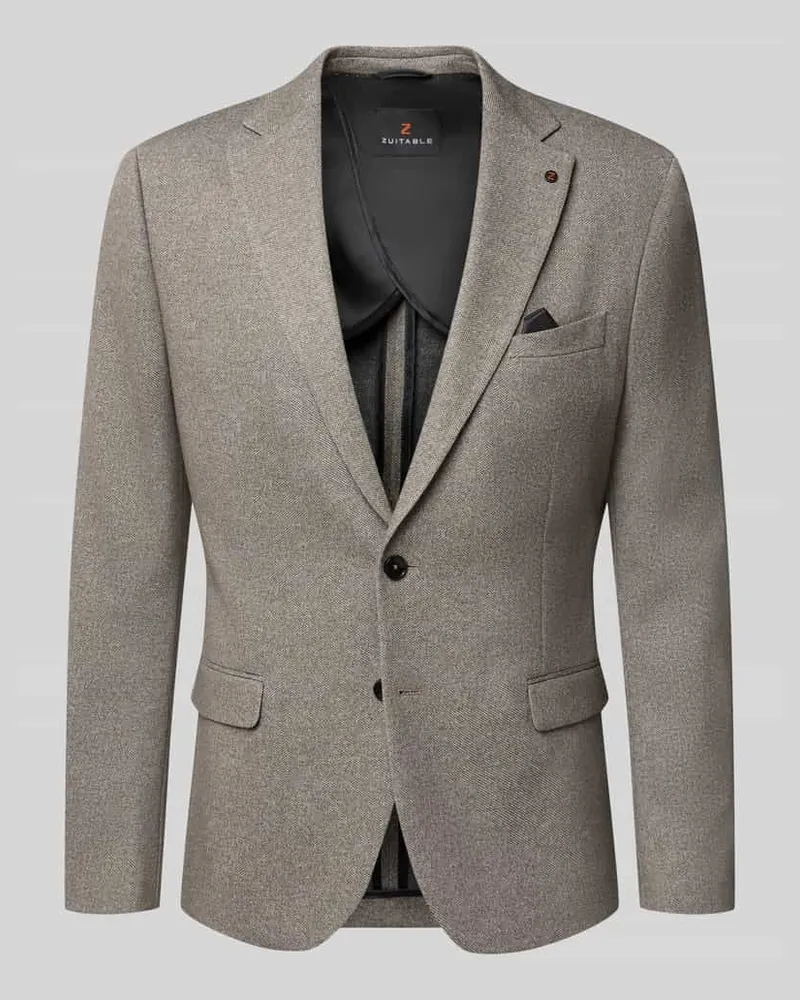 Zuitable Slim Fit Sakko mit Baumwoll-Anteil Modell 'Nick Sand