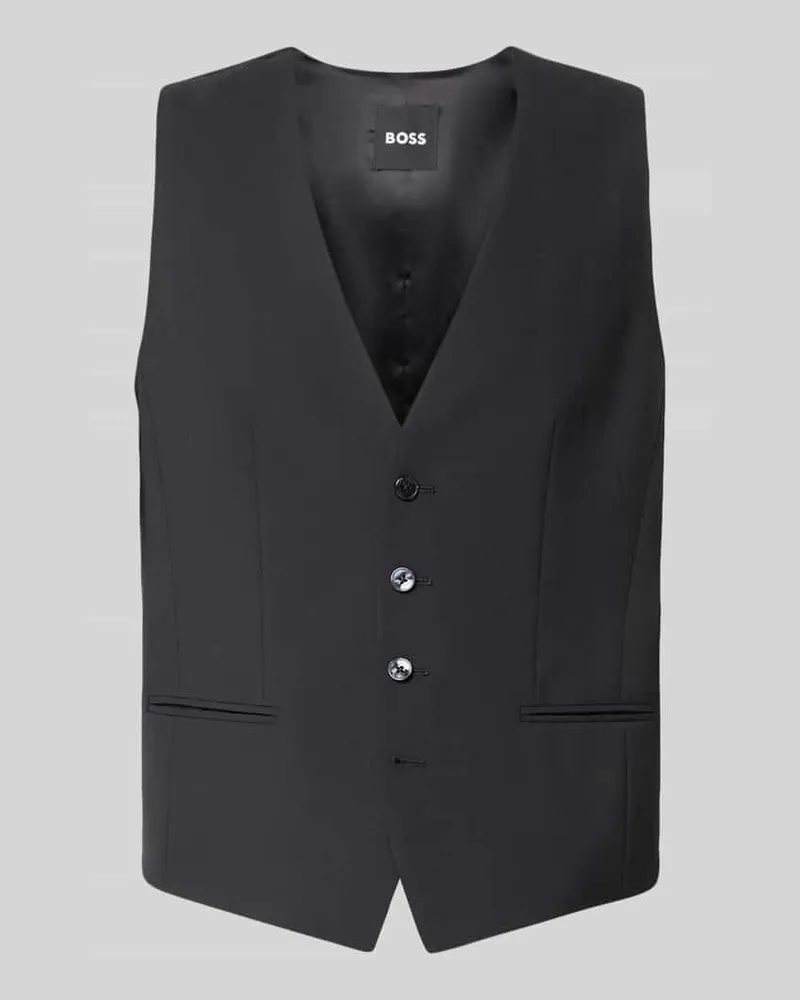 HUGO BOSS Regular Fit Anzugweste aus Schurwoll-Mix 