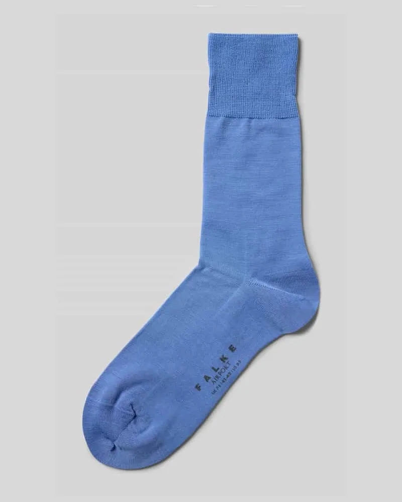 Falke Socken aus Schurwoll-Mix mit Logo-Print Modell 'Airport Aqua