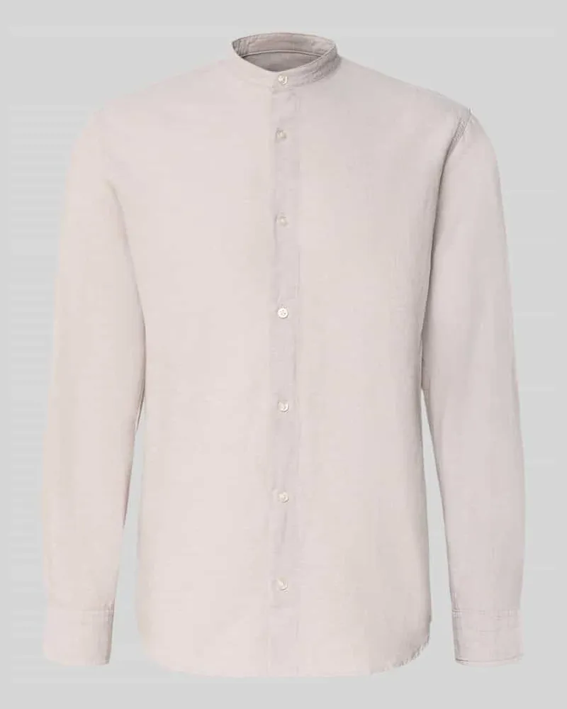 Jack & Jones Freizeithemd mit Leinen-Anteil Modell 'BREEZE Sand
