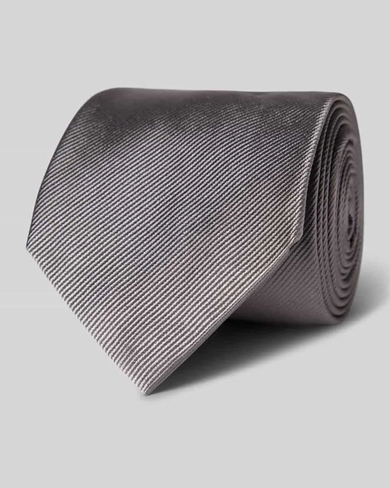 Profuomo Seidenkrawatte in unifarbenem Design (8 cm 