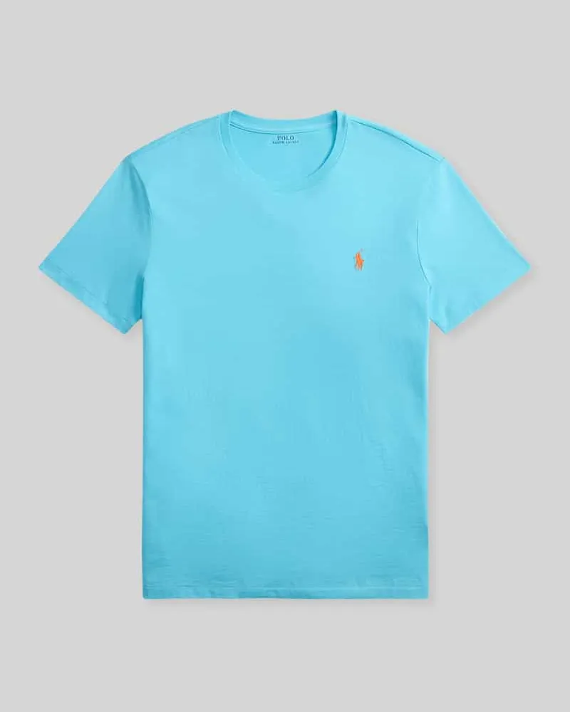 Ralph Lauren Regular Fit T-Shirt aus reiner Baumwolle Tuerkis