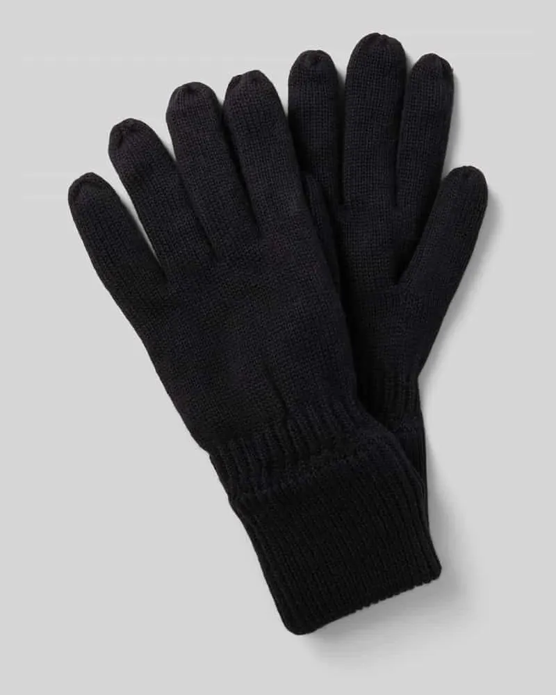 Camel Active Handschuhe mit geripptem Abschluss Dunkelgrau