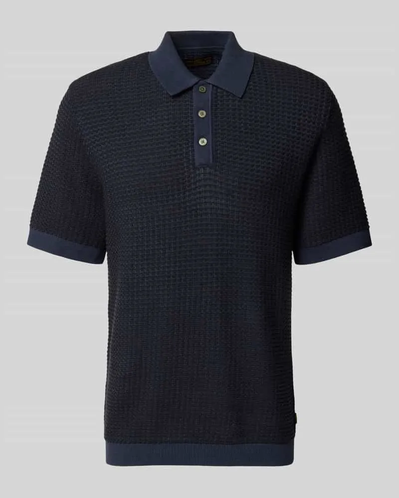 Jack & Jones Regular Fit Poloshirt in Strick-Optik Modell 'Kingsley Marine