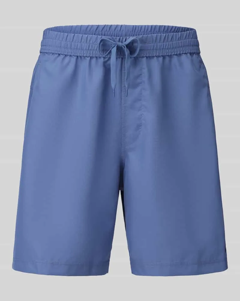 Nike Regular Fit Sportshorts mit Logo-Print Blau