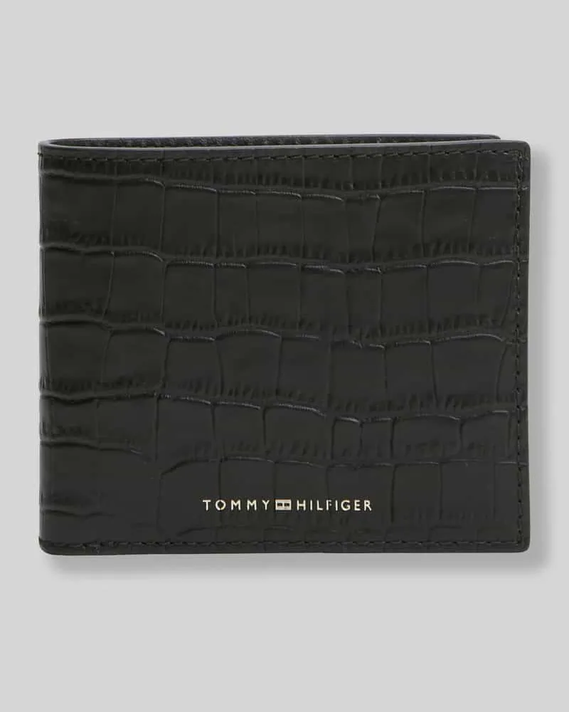 Tommy Hilfiger Portemonnaie aus echtem Leder Black