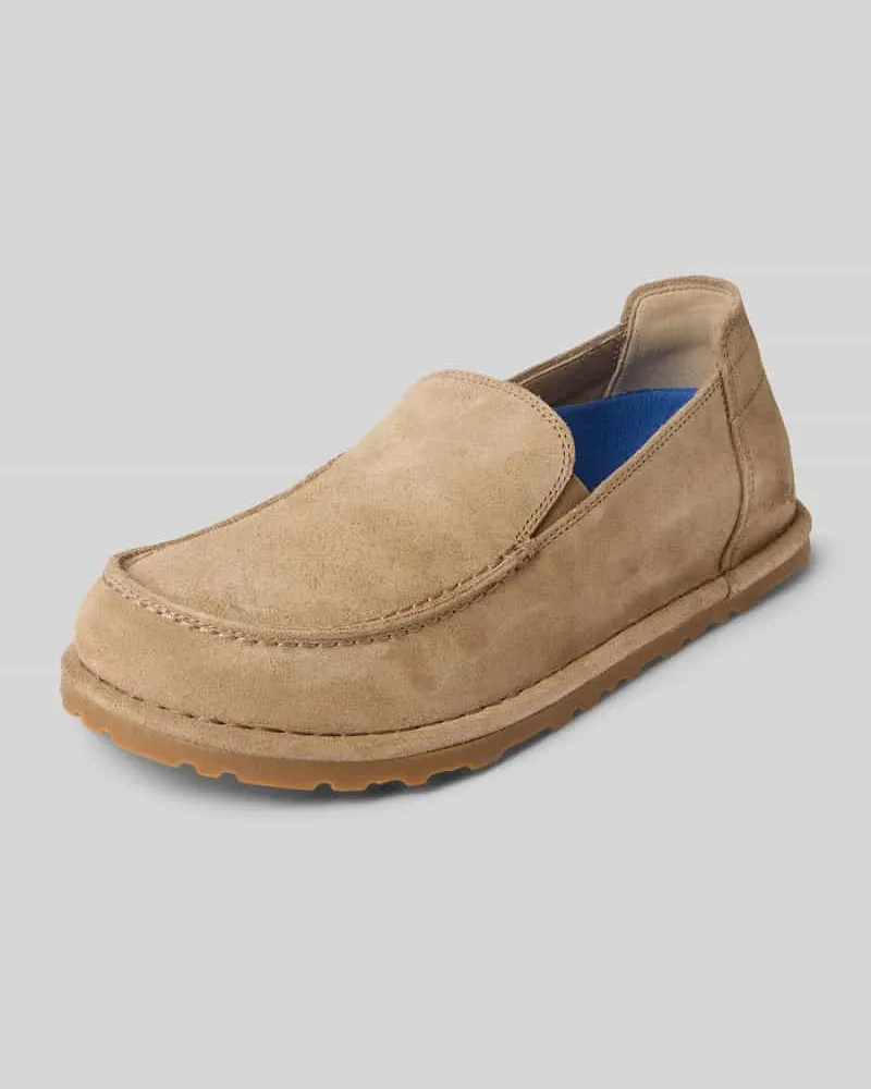 Birkenstock Loafer aus echtem Veloursleder Modell 'Utti Taupe
