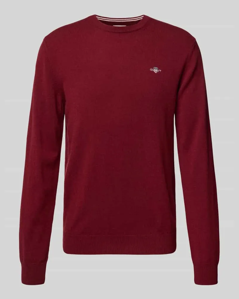 Gant Strickpullover mit gerippten Abschlüssen 