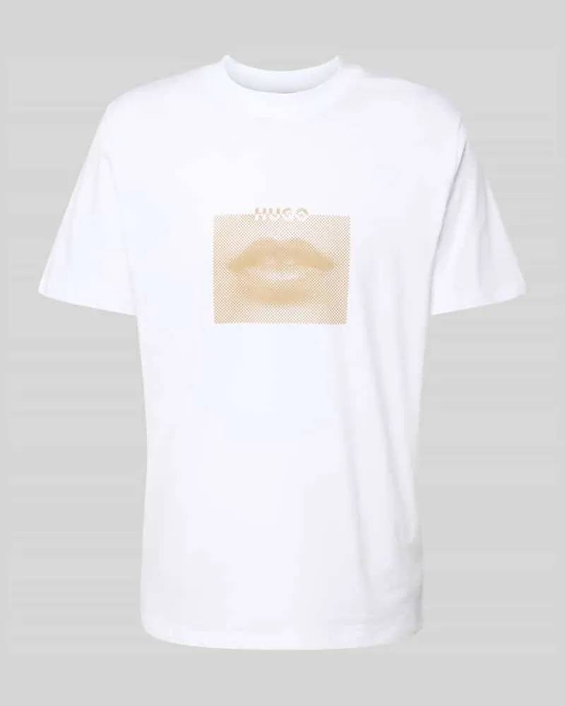 HUGO BOSS T-Shirt mit Label-Print Modell 'Deterni 
