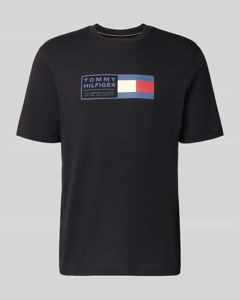 Tommy Hilfiger Regular Fit T-Shirt aus reiner Baumwolle Black
