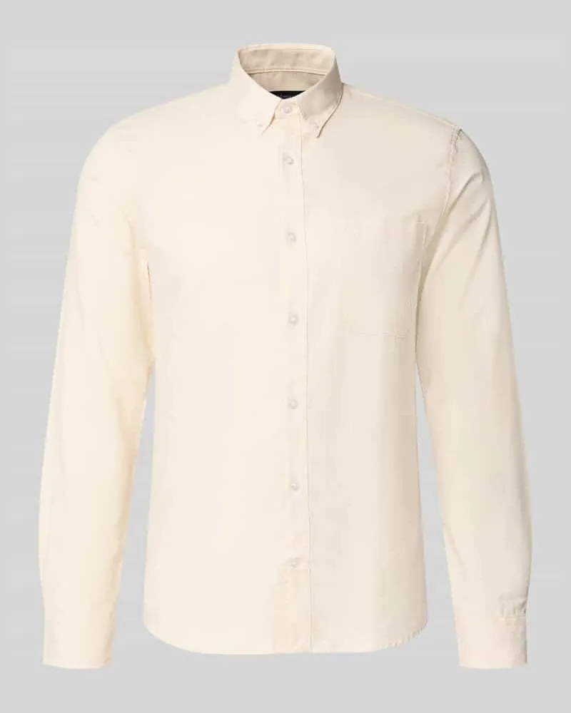 Matinique Slim Fit Freizeithemd aus Baumwoll-Mix Offwhite