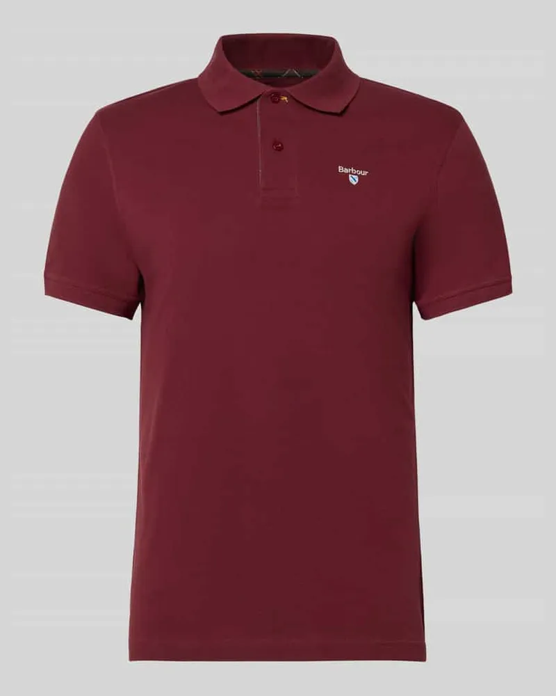 Barbour Regular Fit Poloshirt aus reiner Baumwolle Kirsche