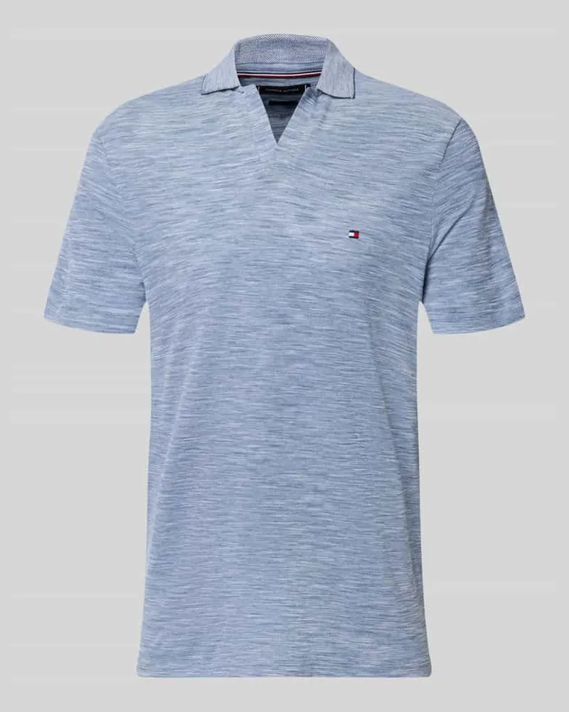 Tommy Hilfiger Regular Fit Poloshirt aus reiner Baumwolle Jeansblau