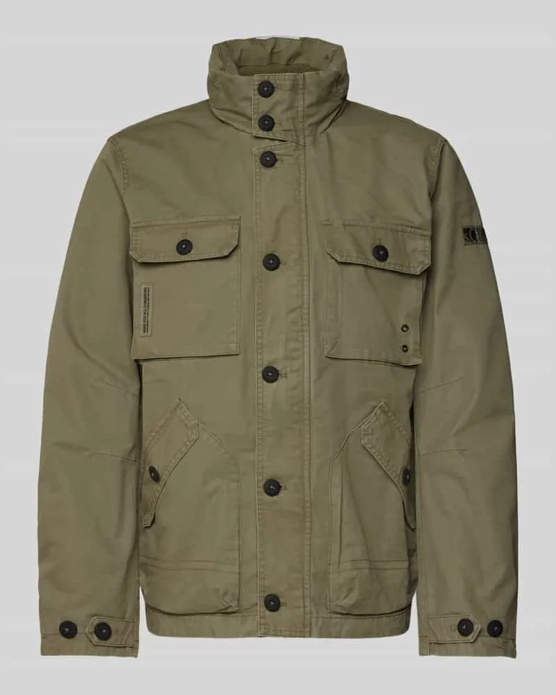 S.Oliver Regular Fit Bomberjacke im Utility Style mit Kapuze im Kragen 