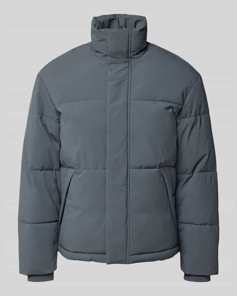 Jack & Jones Steppjacke mit verdecktem Reißverschluss Modell 'SOHO Blau