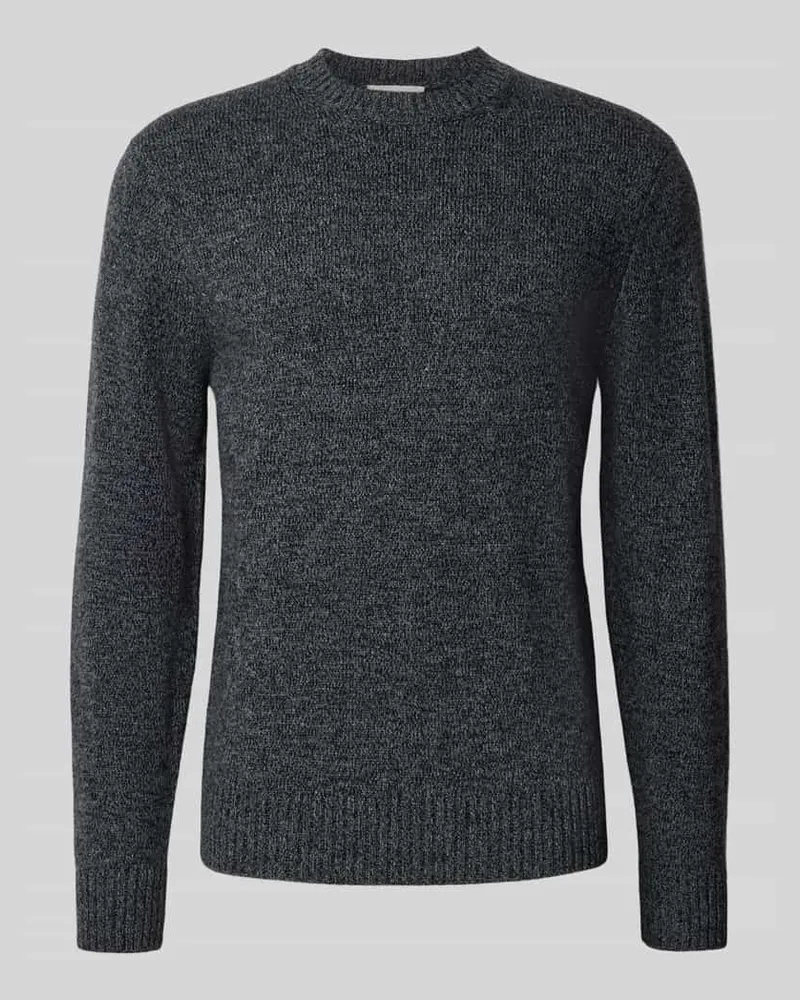 Casual Friday Strickpullover mit gerippten Abschlüssen Modell 'ANTE Black