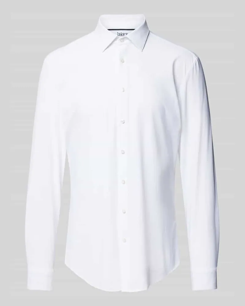 JAKE*S Slim Fit Businesshemd mit Stretch-Anteil 